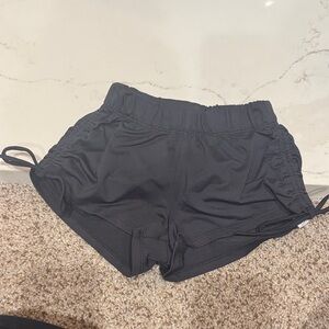 Kids Black Dance Shorts with Adjustable Sides